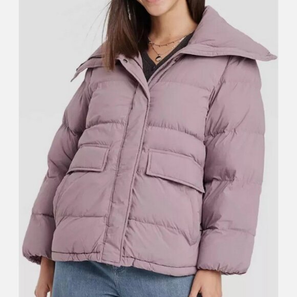 Women's Mid Length Puffer Jacket - Universal Thread Light Purple XS - Picture 1 of 4